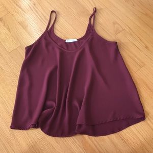 NORDSTROM MAROON FLOWY TANK